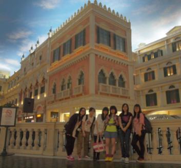 The Venetian Macao decorated as Venice even with the indoor gondola boat ride!